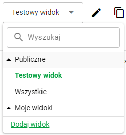 Okno wyboru widoków
